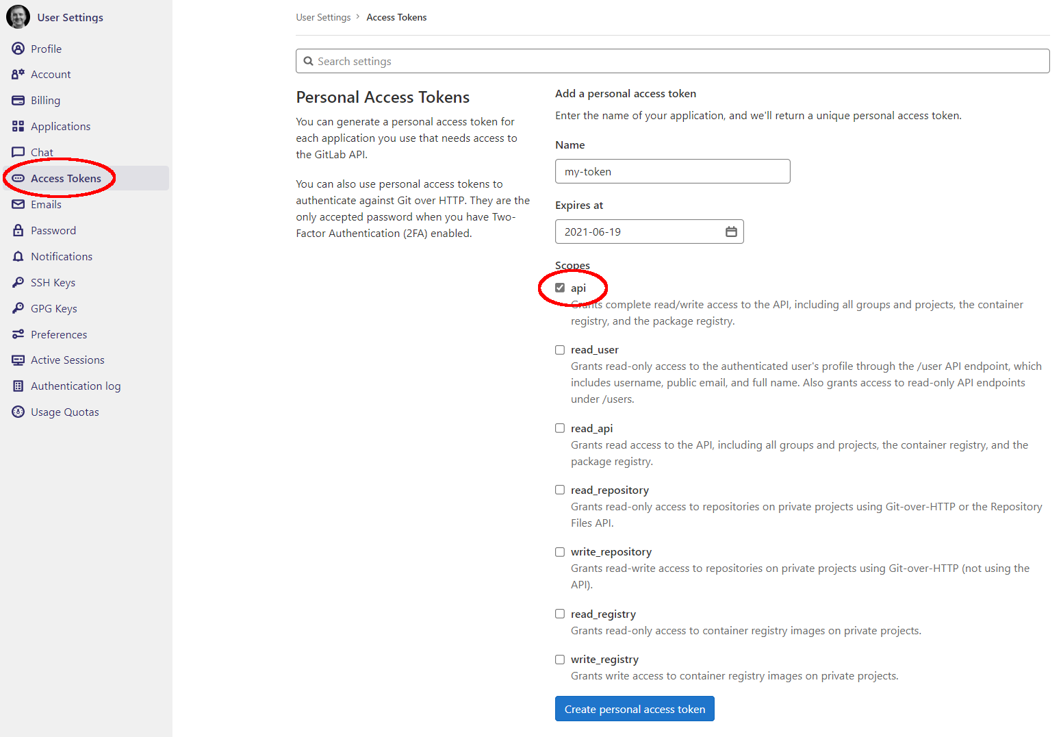 GitLab Access Token